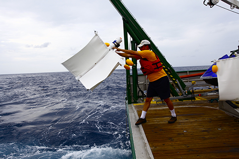 Student with buoy